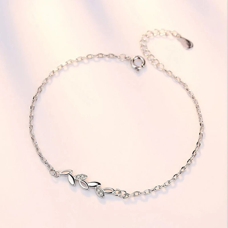 Pulseira de Folhas em Prata 925 - +Rex